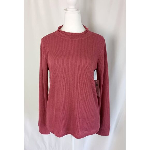 NWT Pink Clover Stitch Fix Rose Pink Soft Long Sleeve Top Sweater Size M - Picture 3 of 10